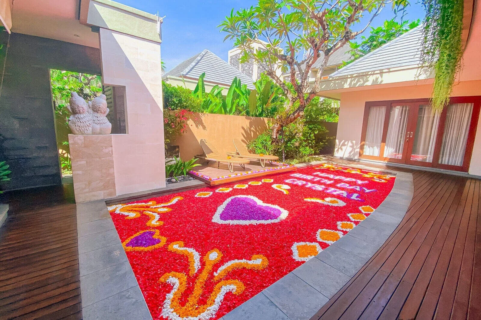 Flower Decoration on Pool